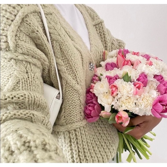 Zara Sweaters - ZARA Blogger Jewel Patchwork Knit Cardigan Sweater